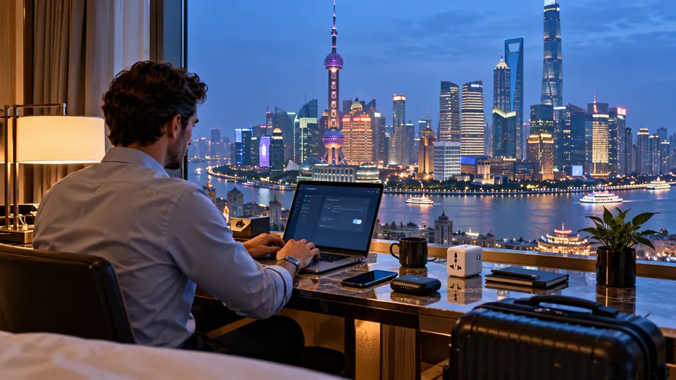 Preparing a travel connection in Shanghai