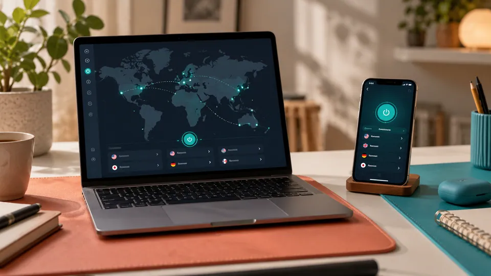 Comparing desktop and mobile VPN settings side by side