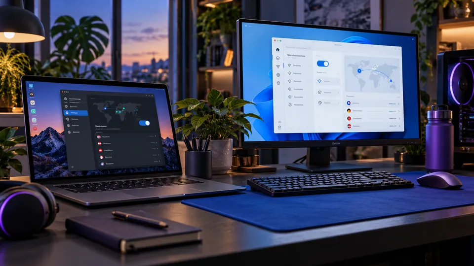 Two VPN workstations with different platform setups