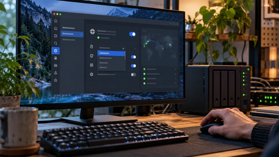 Network configuration on a home media workstation