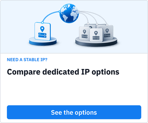 Compare dedicated IP options