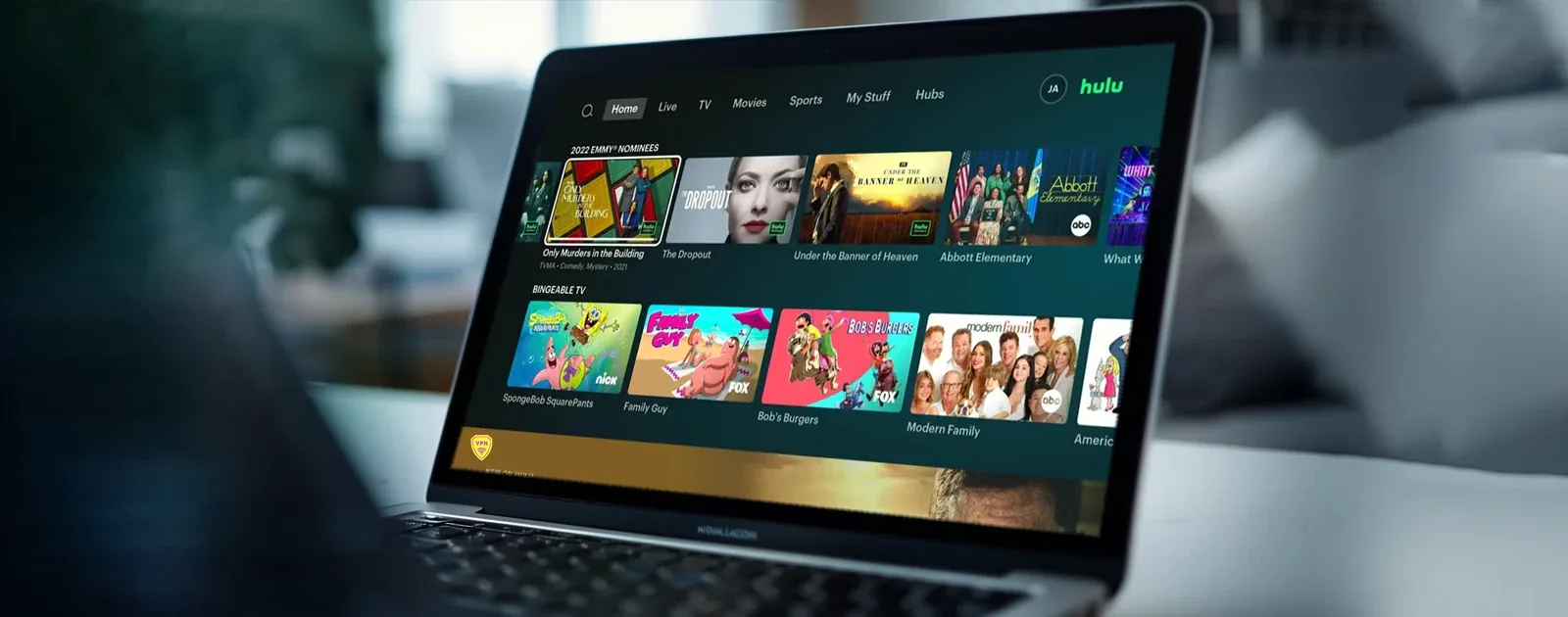 Hulu streaming successfully from outside the US with a VPN connected to a US server