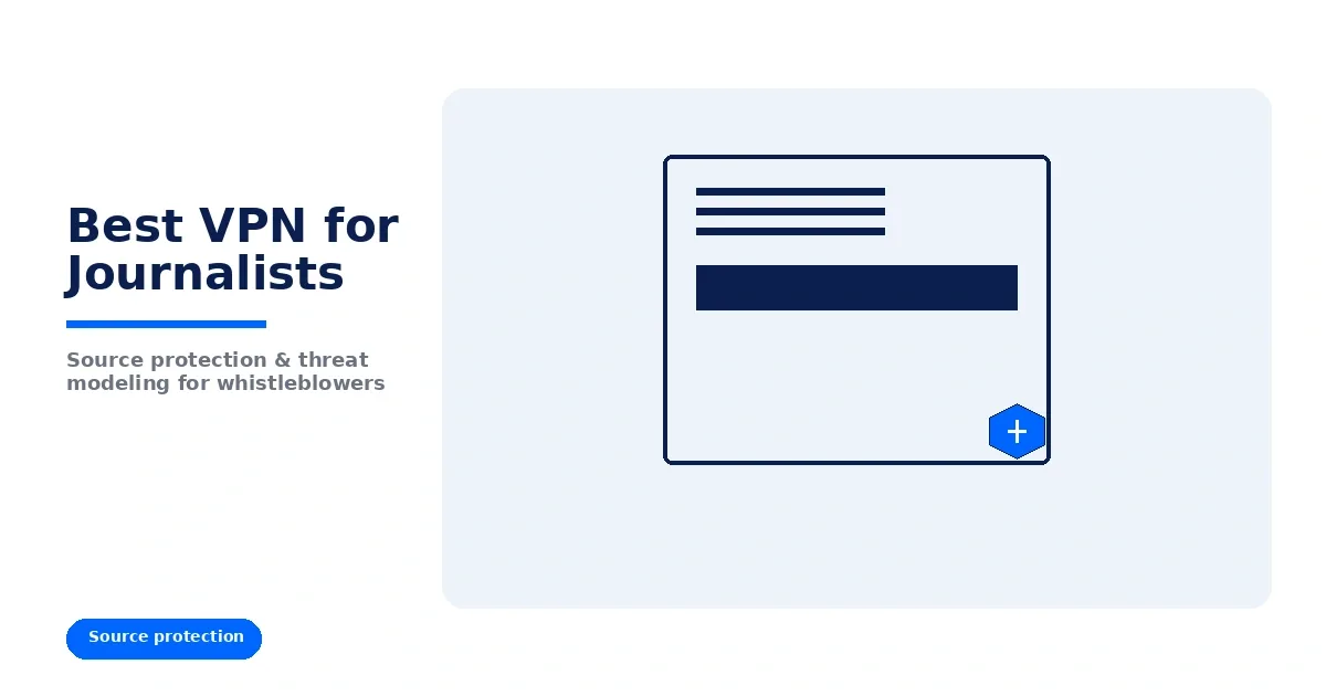 Best VPN for journalists shown as a shield protecting a source and a document
