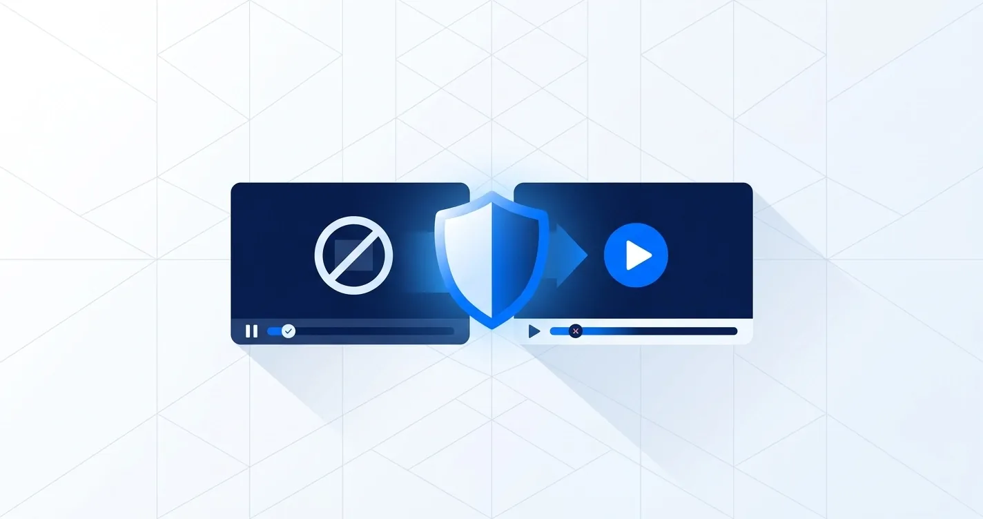 Hulu VPN not working shown as a blocked stream becoming a working stream through a VPN shield