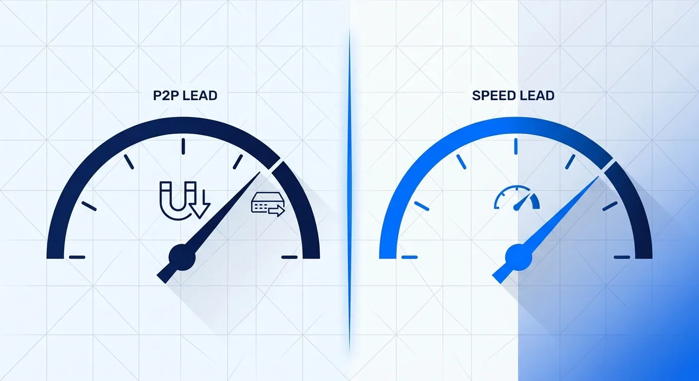 Diagram comparing PIA for torrenting and NordVPN for speed