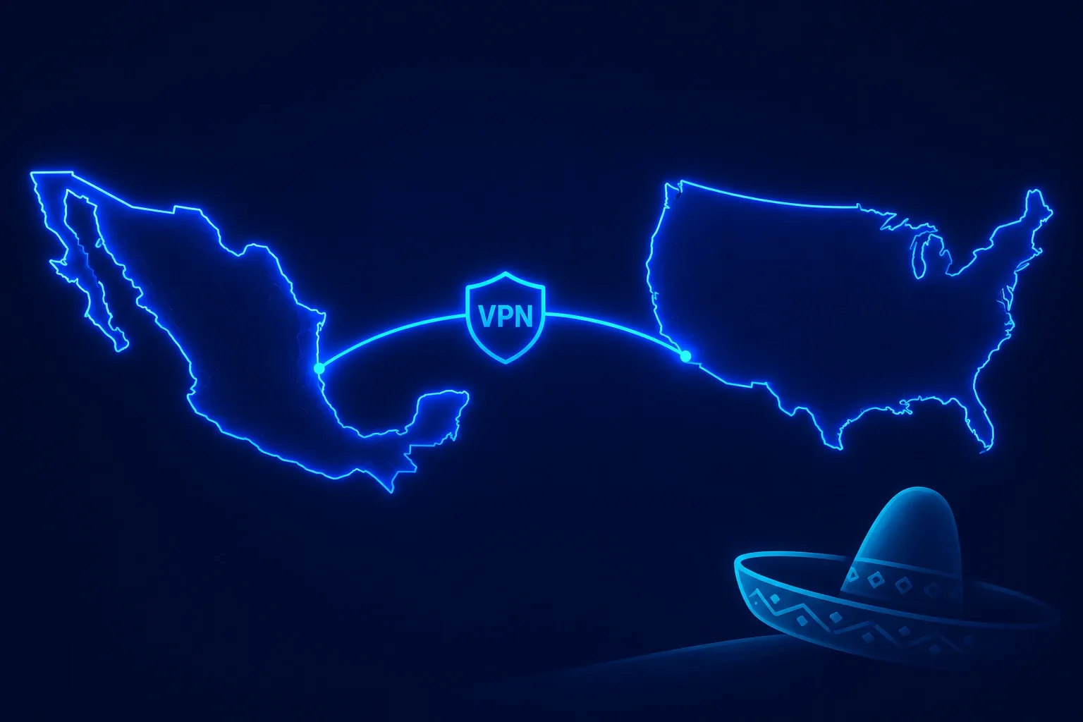 VPN Mexico 2026 - cross-border connection illustration (vpnvertex.com)
